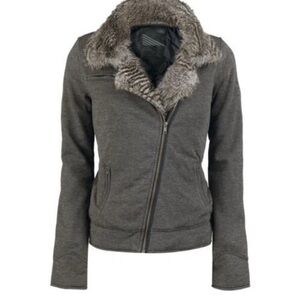 Vans Gray Jacket with Faux Fur Collar
